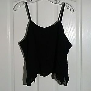 FINAL MARKDOWN Ladies' Raiment Fashions Black Cropped Cami (1X)